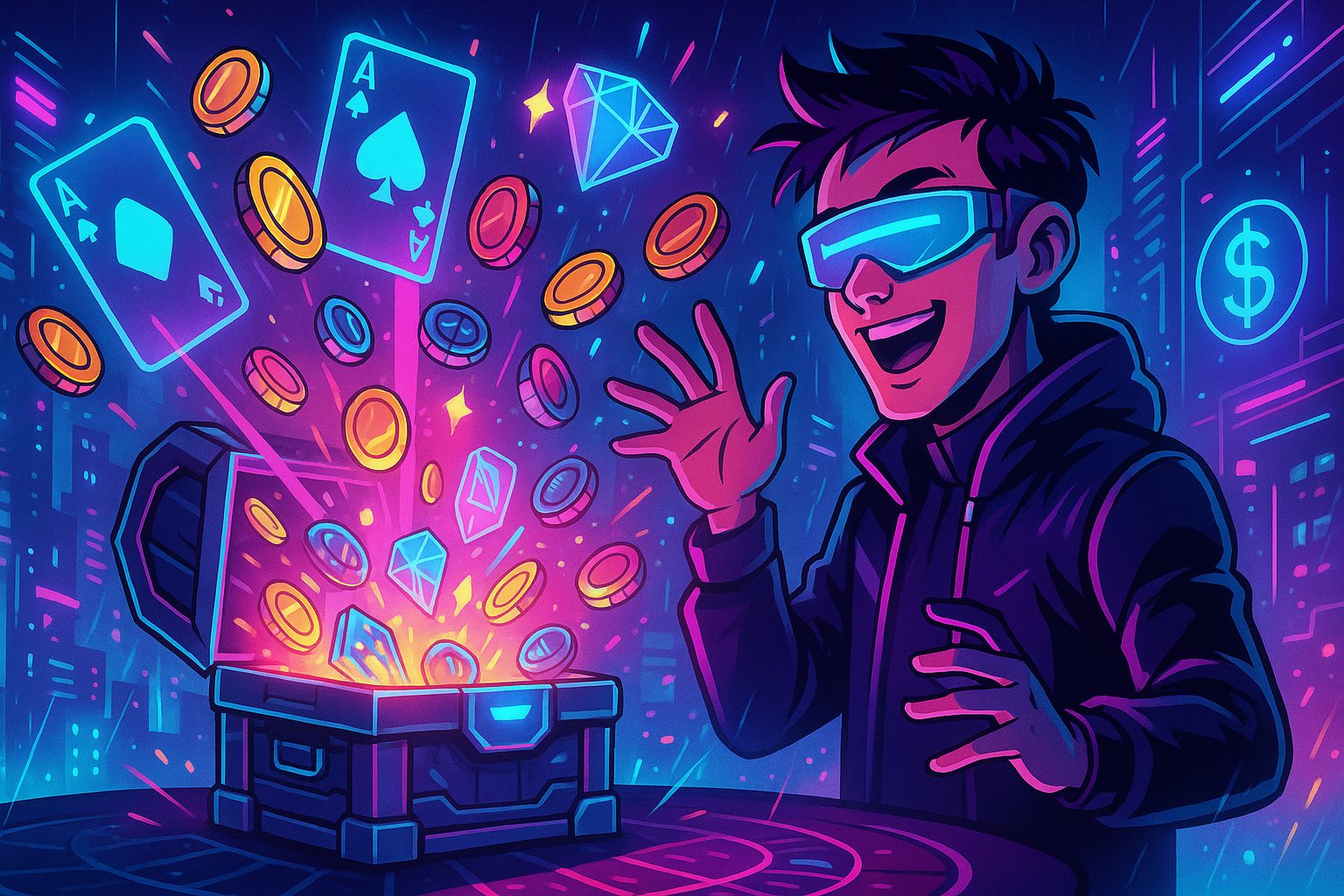 Kartu fitur bonus mingguan dan akun aman